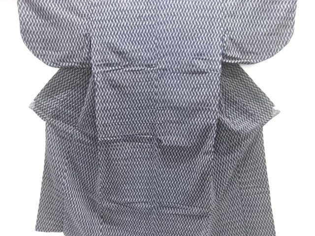 JAPANESE KIMONO / ANTIQUE HITOE KIMONO / COTTON / ABSTRACT PATTERN